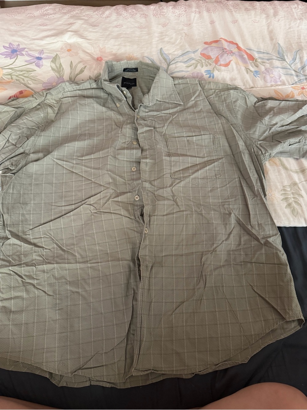 bill blass Olive Plaid Button-Down Shirt